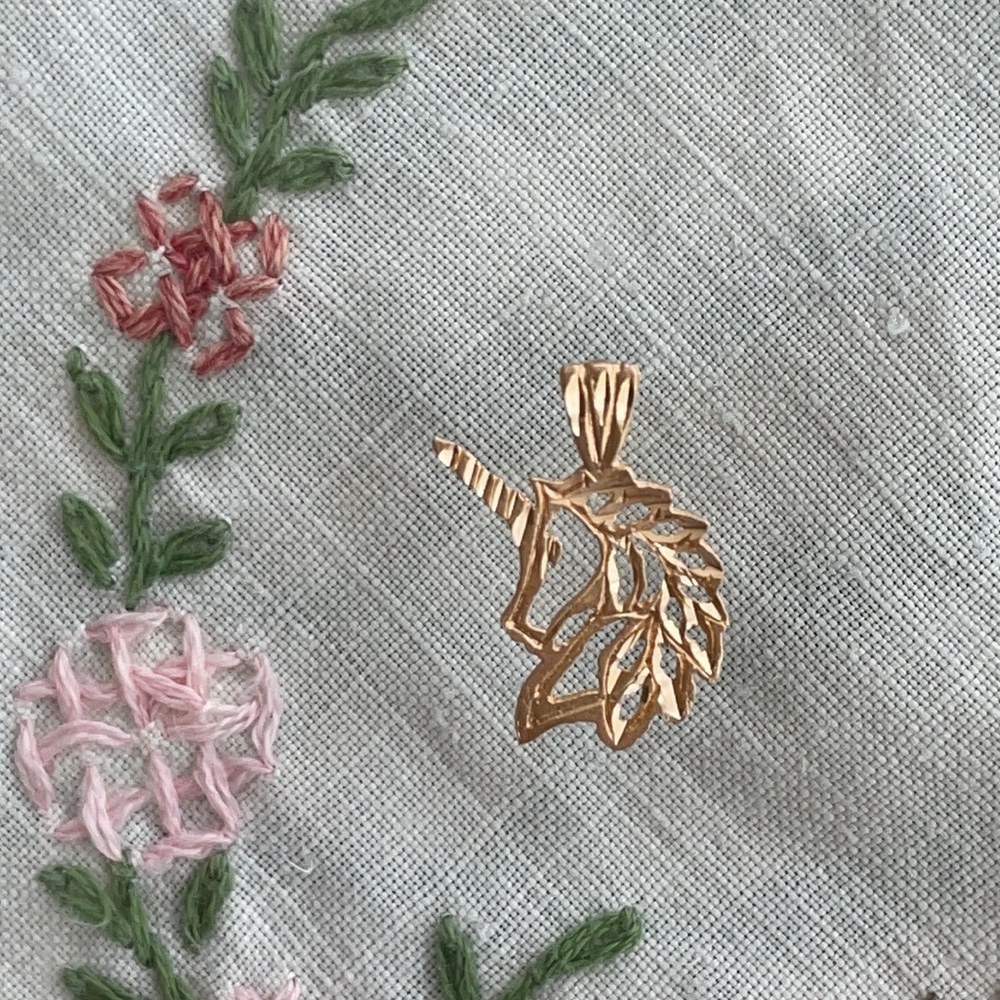 Vintage Rare 14k Yellow Gold Unicorn